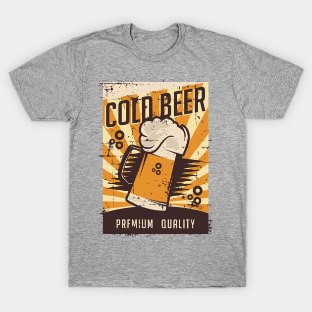 a cold beer and another one T-Shirt by Pixel Poetry